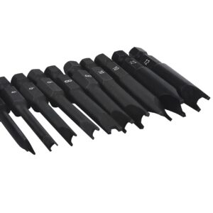 Spanner Bit Set (10 Pack - 2.3" Long Magnetic Heads) Spanner Fork Snake-Eye Security Screwdriver Bit Sizes: 4, 6, 8, 10, 12 (2 of Each Size)