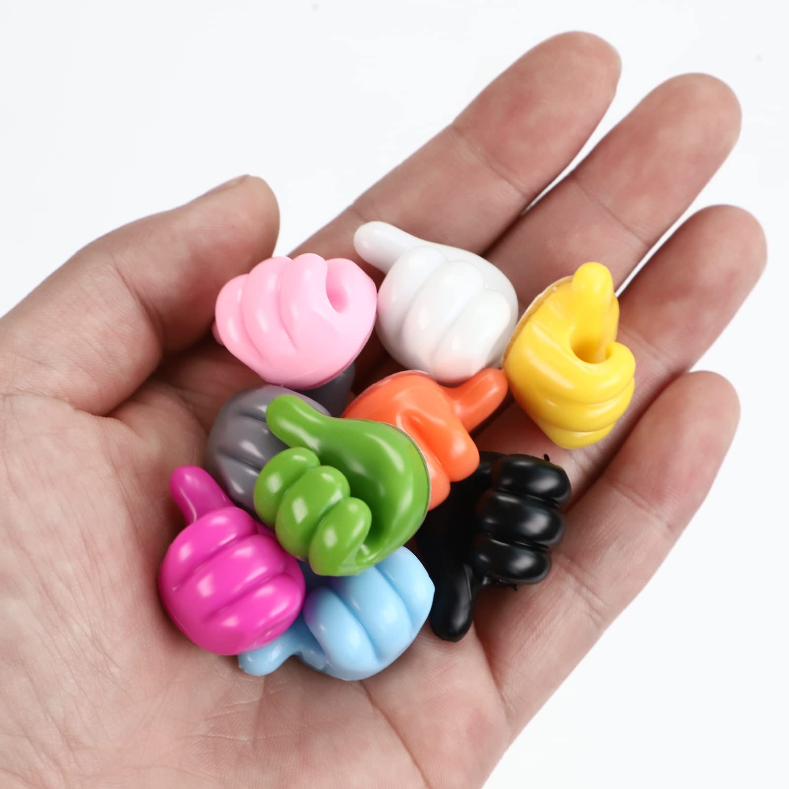 SUBANG 45 Pieces Silicone Thumb Hooks Self Adhesive Wall Decoration Hook Self Adhesive Key Hook Wall Hanger Multifunction Thumb Cable Clip