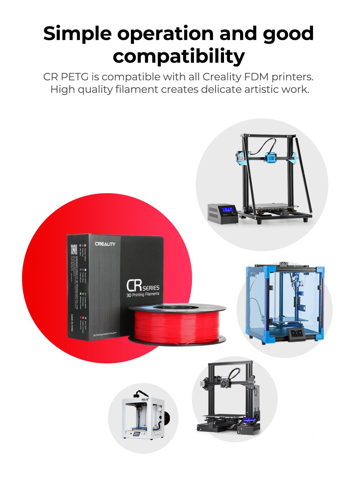 Creality K1C 3D Printer 600mm/s High-Speed Auto Leveling Ender 3 V3 Upgrade 3D Printer (Ender-3 V2)