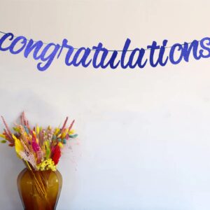 Congratulations Banner Blue Glitter Congratulations Graduation Banner Congratulations Banner Graduation 2024 Congratulations Graduation Party Decorations for College Graduation Party Decorations