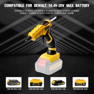 Cordless Hot Glue Gun for DeWalt, Handheld Glue Gun for DeWalt 18/20V Max Li-ion Battery, 30s Quick Preheat, for Arts & Crafts & DIY with 30 Glue Sticks (Tool Only)