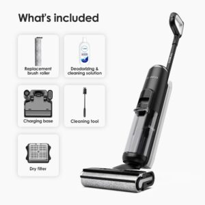 Tineco Floor ONE S6 Cordless Wet Dry Vacuum Floor Cleaner Washer Mop All-in-One for Hard Floors, LED Display, Long Runtime, Dual-Sided Edge Cleaning, Self-Cleaning