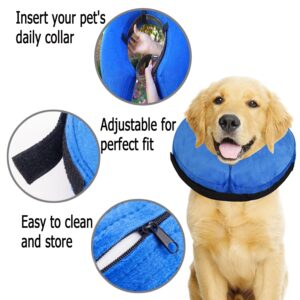 Dog Cone Collar for Small Medium Large Dogs After Surgery, Inflatable Dog Neck Donut Collar, Adjustable Dog Cone, E-Collar for Dogs Recovery, Soft Dog Cones Alternative, Protective Pet Cones for Dogs