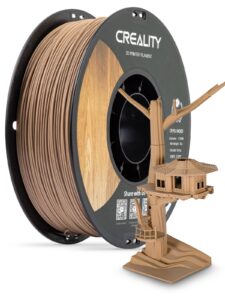 creality wood filament pla, 3d printer filament 1.75 mm, smooth silk texture, toughness, 1kg(2.2lbs)/spool printing filament, for all fdm printers (wood)