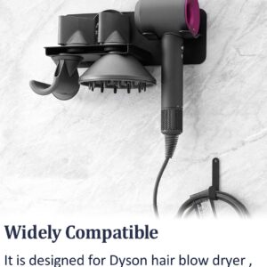 Hair Dryer Holder for Dyson Supersonic Airwrap Hair Dryer, Metal Blow Dryer Stand for Bathroom and Salon, Wall Mount Attachments Storage