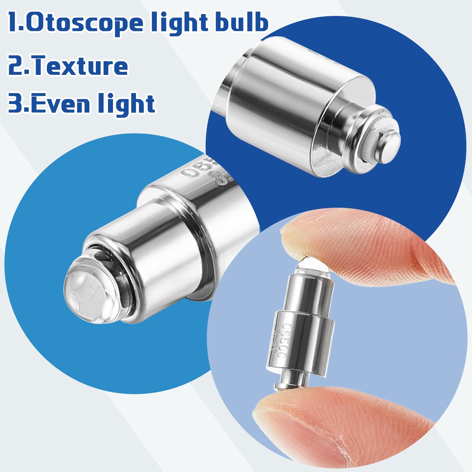 Funtery Halogen Replacement Bulbs Compatible with Welch Allyn, 3.5v Lamp 06500-u Otoscope Lamp (4 Pcs)