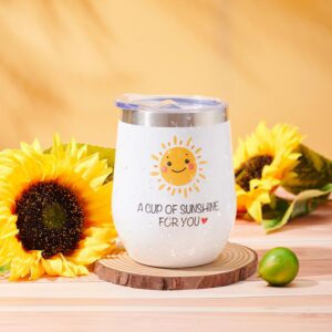 Get Well Soon Gifts for Women, Sunflower Gifts Care Pacakge with Sunshine Tumbler and Luxury Blanket Thinking of You Relaxing Spa Gifts for Mom Sister Grandma