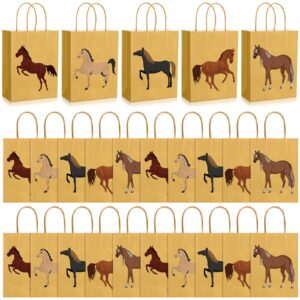 colarr 20 pieces horse party favor bags horse theme good gift bags with handles horse birthday treat bags for western horse party supplies