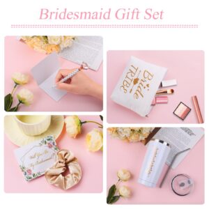 DHQH Bridesmaid Proposal Gifts Bridesmaid Gifts Box from Brides Bachelorette Party Gifts for Bridesmaids Wedding Gifts for Bridesmaid,20oz Bridesmaid Tumbler With Lid and Straws