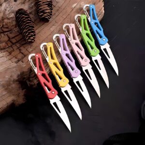 SWBIYING 6 Pcs Pocket Knife Set,Pocket Knives & Folding KnivesSmall Mini Pocket Knife,Pocket Knife for Women,Cute Key Accessories,Edc Knife,Cool Gadgets,Box Cutter