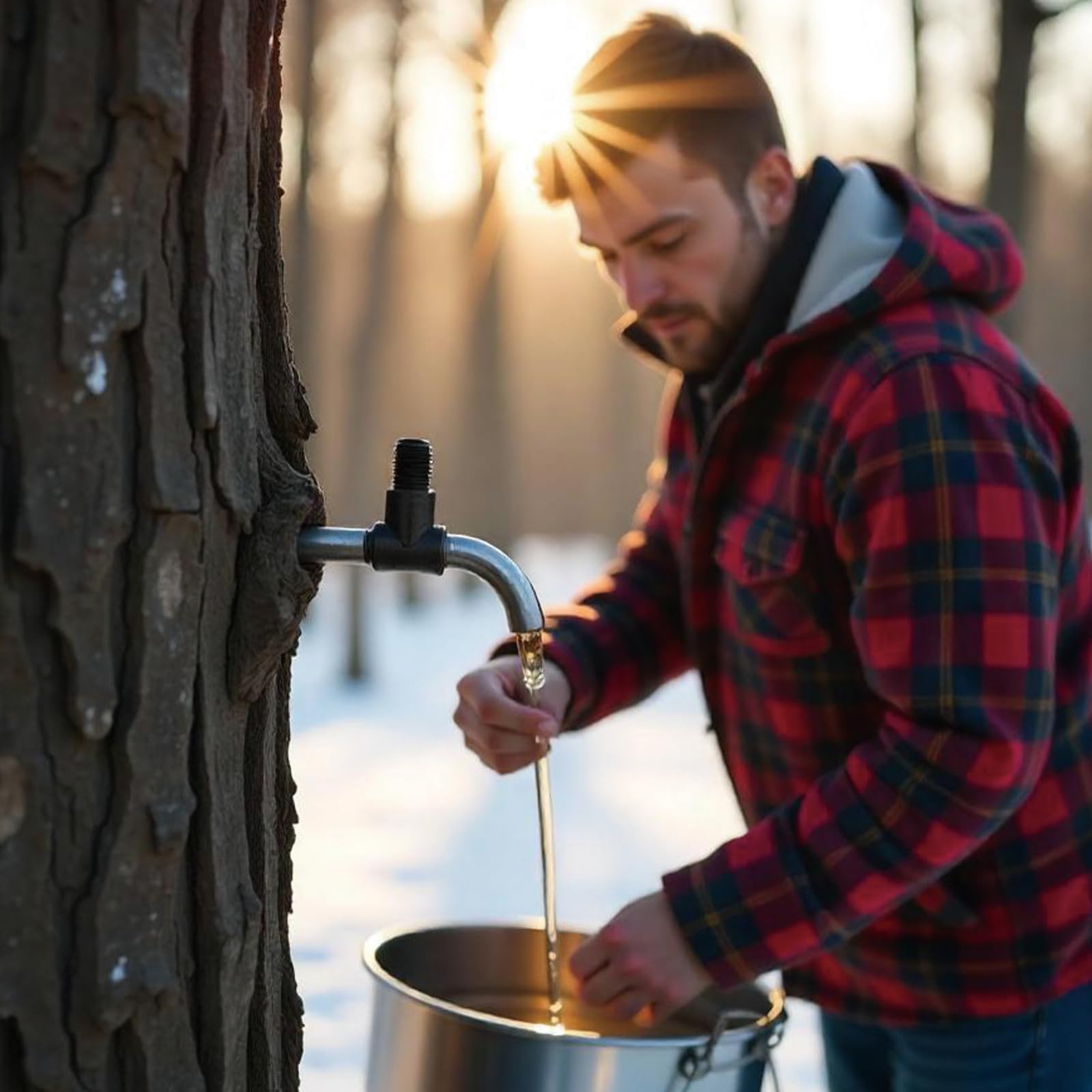 JUYRLE Maple Syrup Hydrometer Kit - Stainless Steel Test Cup, Baume and Brix Scale, Cleaning Brush, Maple Syrup Density Kit for Accurate Measurements of Sugar Content and Quality