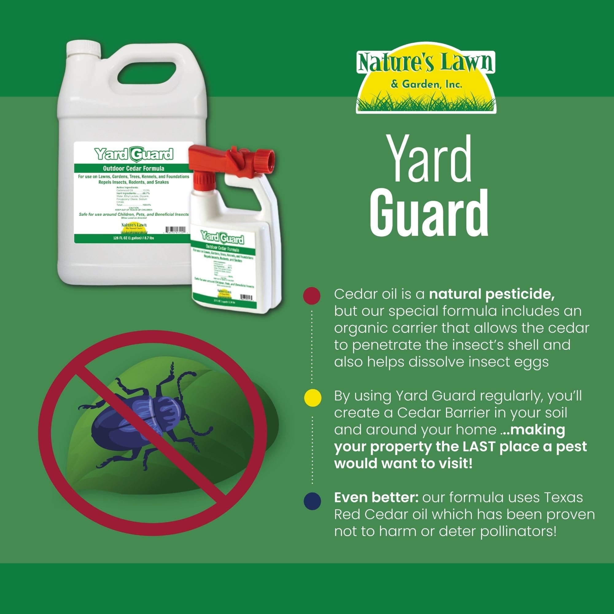 Nature's Lawn & Garden - Yard Guard - Natural Outdoor Insect Control - Gallon