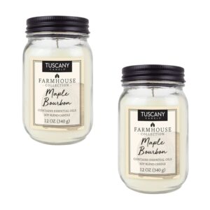 tuscany candle™ farmhouse collection (maple bourbon) - 12 oz - 2-pack