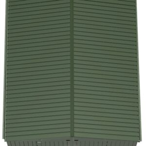 Scotts 10' x 12' Outdoor Lockable Water-Resistant Steel Storage Shed Building with Tool Hanger and Gable Roof, Green