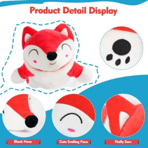 NXNYNZ Fox Stuffed Animal Plush Body Pillow, 19.7in Cute Red Soft Fox Plushie Kawaii Toy Doll Birthday Gift for Kids Boys Girls