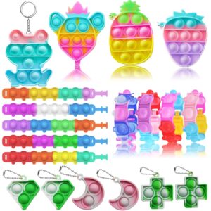 120 Pcs Pop Fidget Party Favors for Kids, Pinata Stuffers, Treasure Box Toys, Classroom Prizes, Pinata Filler, Goodie Bag Stuffers, Treasure Chest Carnival Rewards for Boys Grils 4-8-12 3-5