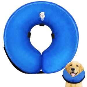 dog cone collar for small medium large dogs after surgery, inflatable dog neck donut collar, adjustable dog cone, e-collar for dogs recovery, soft dog cones alternative, protective pet cones for dogs