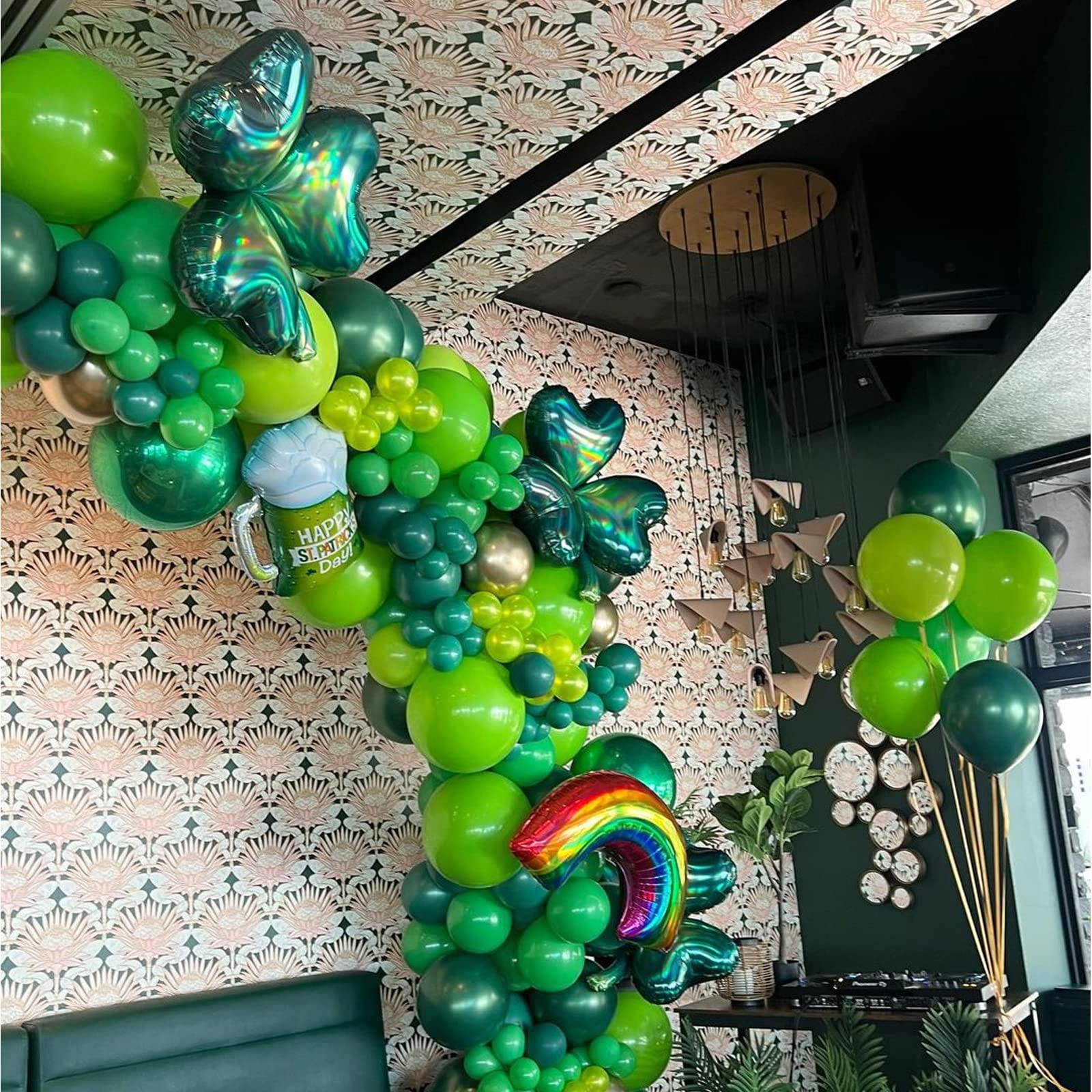 Green Balloon Garland Arch Kit, Kelfara Latex Balloons 109pcs Different Sizes 18/10/12/5 Inch, Party Balloons for Wedding Graduation Anniversary Green Jungle Forest Themed Birthday Party Decorations