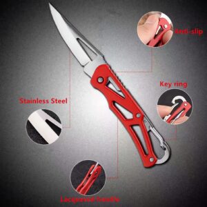 SWBIYING 6 Pcs Pocket Knife Set,Pocket Knives & Folding KnivesSmall Mini Pocket Knife,Pocket Knife for Women,Cute Key Accessories,Edc Knife,Cool Gadgets,Box Cutter