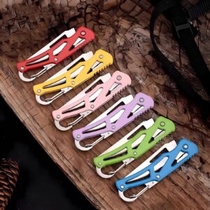 SWBIYING 6 Pcs Pocket Knife Set,Pocket Knives & Folding KnivesSmall Mini Pocket Knife,Pocket Knife for Women,Cute Key Accessories,Edc Knife,Cool Gadgets,Box Cutter