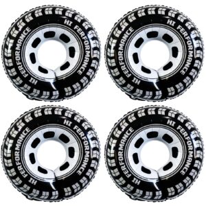 4 pack wheel balloons 25 inch racing car tire balloons helium foil mylar black and white racing balloons for black&white themed birthday baby shower ceremonies parties decorations supplies