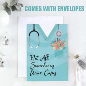 Bulk Nurse Appreciation Week Cards - 5" X 7" (6 Pack, Envelopes Included) | Medical Appreciation Cards | For Nurses, Healthcare, Hospitals, Clinics, Medical Staff, Nursing Homes, Caregivers etc.