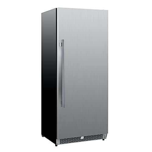 Forno Cologne Column 30" Inch Upright Refrigerator with 14.6 Cu.Ft. Total Capacity - Stainless Steel Freestanding No Frost Counter Depth Fridge with Pro-Style Handle and LED Display