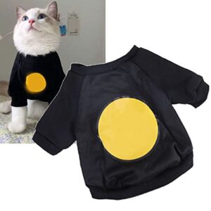 Naroote Pet Cat Shirt Cute Soft Pet T Shirt Comfortable Face Print Short Sleeve Pullover Pullover Stretches for Everyday (L)