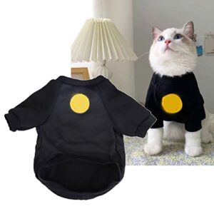 Naroote Pet Cat Shirt Cute Soft Pet T Shirt Comfortable Face Print Short Sleeve Pullover Pullover Stretches for Everyday (L)