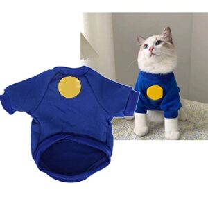 Naroote Pet Cat Shirt Cute Soft Pet T Shirt Comfortable Face Print Short Sleeve Pullover Pullover Stretches for Everyday (M)