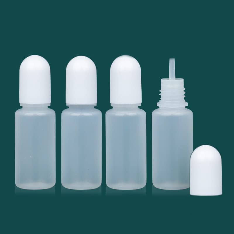 lasenersm 20 Pieces 10ml LDPE Plastic Thin Tip Dropper Bottles Liquid Drop Bottles Small Mouth Dropping Bottles Empty Squeeze Dropper Bottles Translucent Plastic Dropper Bottle with White Cap