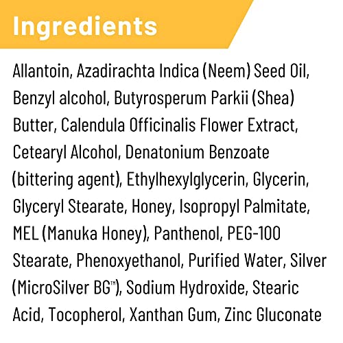 Absorbine Silver Honey Hot Spot & Wound Care Ointment (2) 2oz Tubes, Manuka Honey & MicroSilver BG, Medicated for Dogs, Cats, Small Animals