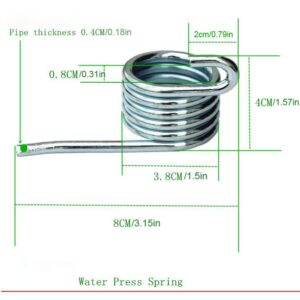 NentMent 2 Pack Water Press Spring Replacement for Commercial Mop Bucket Side-Press Wringer Torsion Springs for Combo on Wheels Heavy Duty Business Floor Cleaning Mopping Buckets Accessories