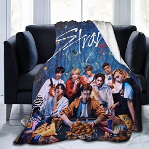 super soft stray flannel throw hyunjin bangchan felix blanket kids for bed sofa office knee pad,bed car camp beach blanket throw blankets 50"x40"