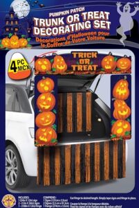 rubies trunk or treat pumpkin theme with 3 signs and 1 foil curtains