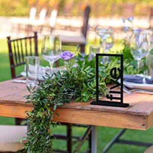 Wooden Table Numbers 1-10 - Wedding Table Number Signs with Holder Perfect for Party Events and Catering Reception (Black1-15)