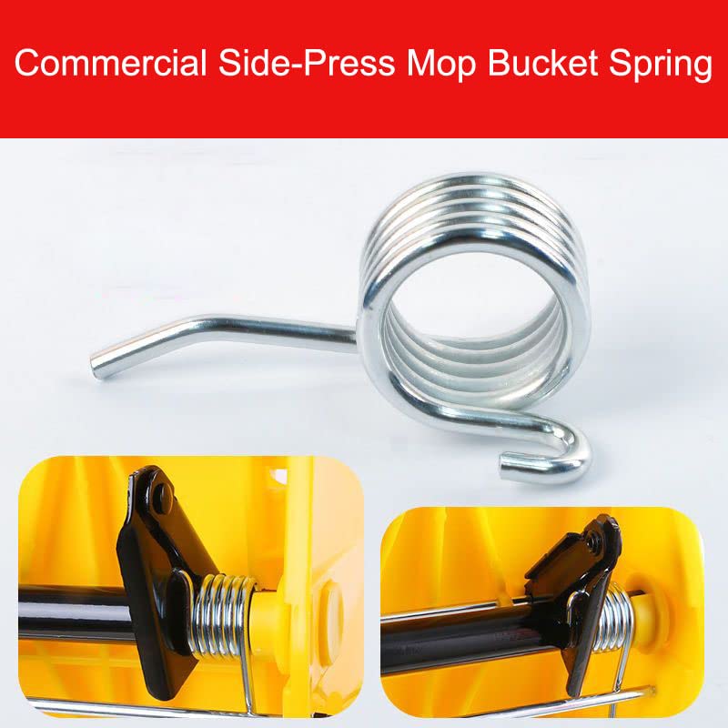 NentMent 2 Pack Water Press Spring Replacement for Commercial Mop Bucket Side-Press Wringer Torsion Springs for Combo on Wheels Heavy Duty Business Floor Cleaning Mopping Buckets Accessories