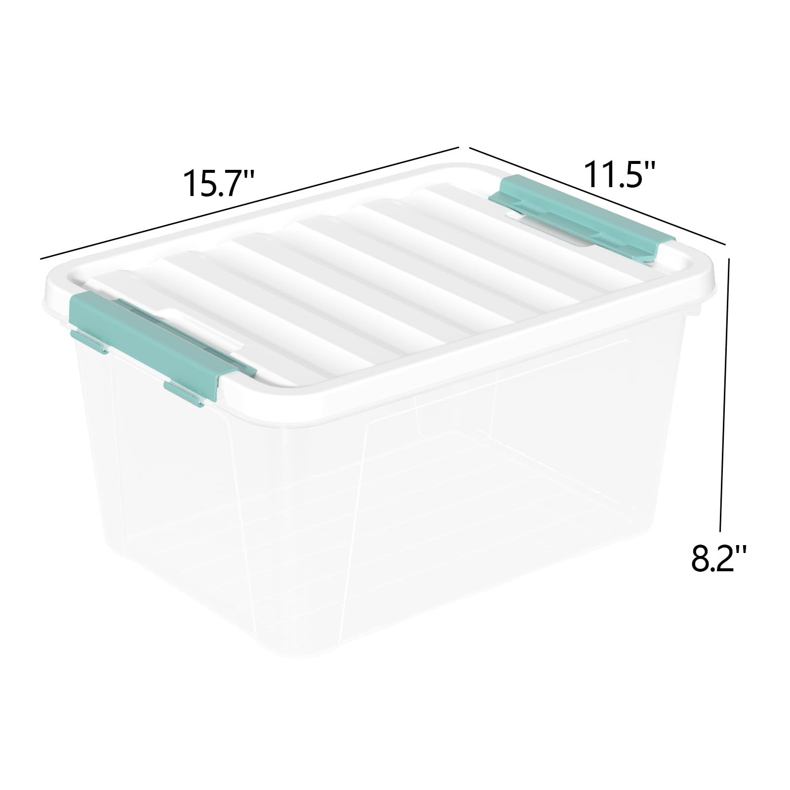 AnnkkyUS 20 Quart Clear Latching Boxes, Plastic Storage Bins with Lids Set of 6