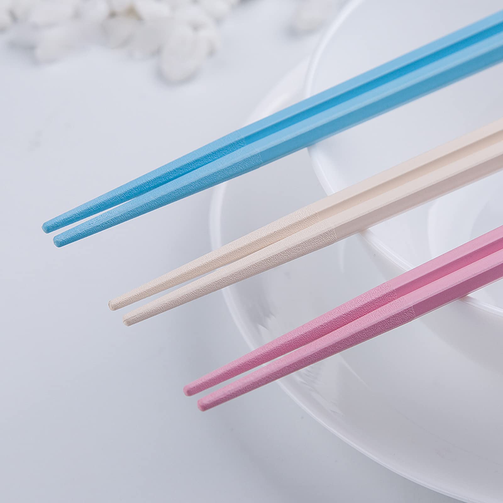 10 Pairs Chopsticks-Reusable Chopsticks Dishwasher Safe, 9.63 inch/24.5cm Fiberglass Non-Slip for Family/ Restaurant Sushi Ramen Rice Japanese Korean Chop Sticks, Chinese Chop Sticks- Pink