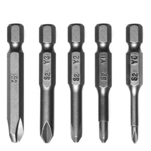 Triwing Screwdriver Bits Set 5 Sizes Y0 Y1 Y2 Y3 Y4, SKZIRI 5in1 3 Point Y-Shaped Y Tip Screwdriver Bit Triwing Bits Set Magnetic Point