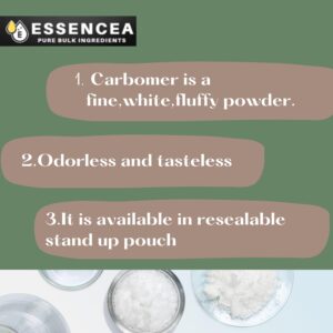 Carbomer 940 100gm by Essencea Pure Bulk Ingredients | High Viscosity | Pure CARBOMER 940 (3.53 Ounces)