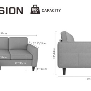 Youmumeub Convertible Sectional Sofa Couch, L-Shaped Couch 3-Seat Sofa with Storage Reversible Chaise, Sectional Couches for Living Room, Apartment and Small Space (Light Gray)