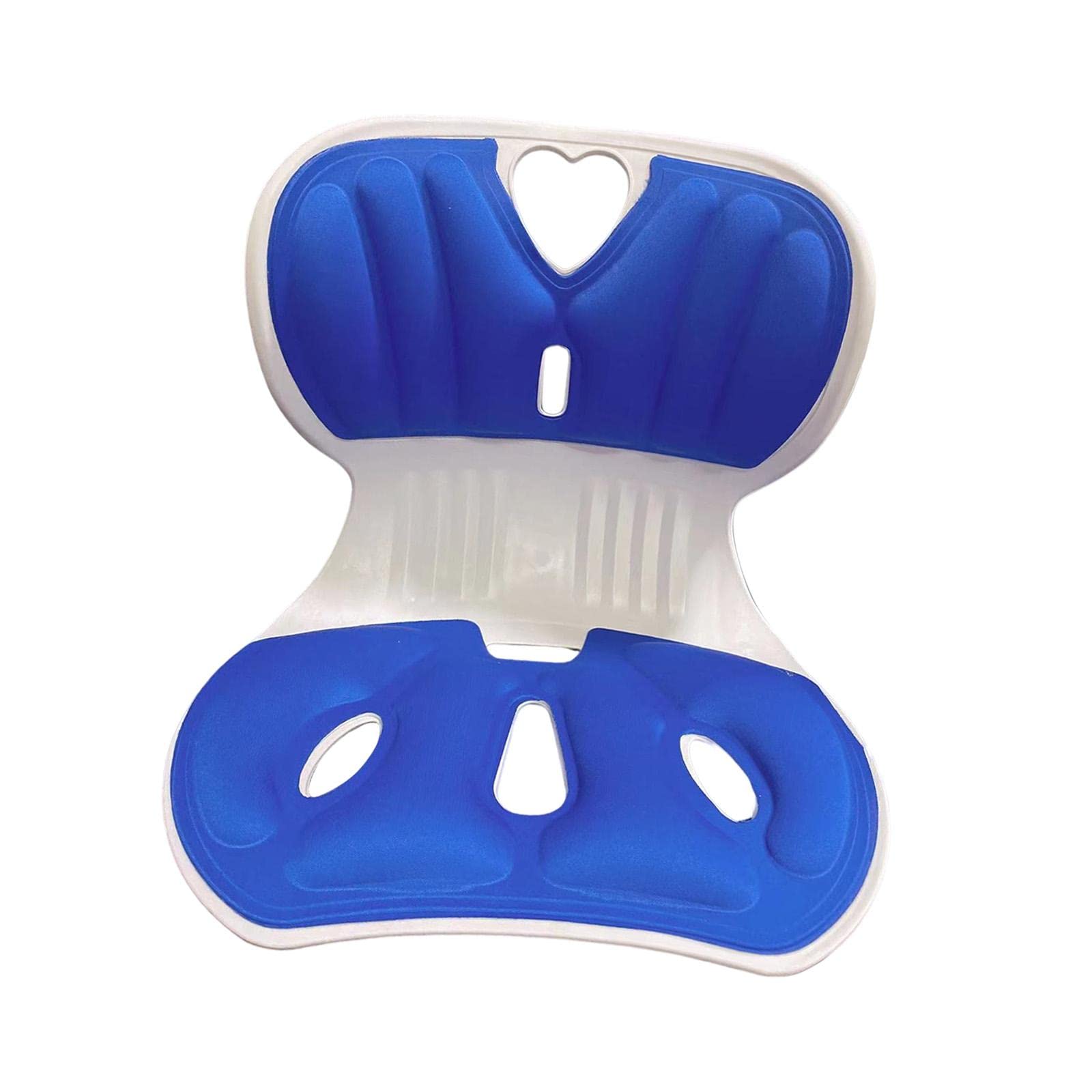 Lower Back Support Backrest Cushion Ergonomic Chair Posture Correction Attachment Sitting Back Posture Correction for Office Chairs Home Work, Blue