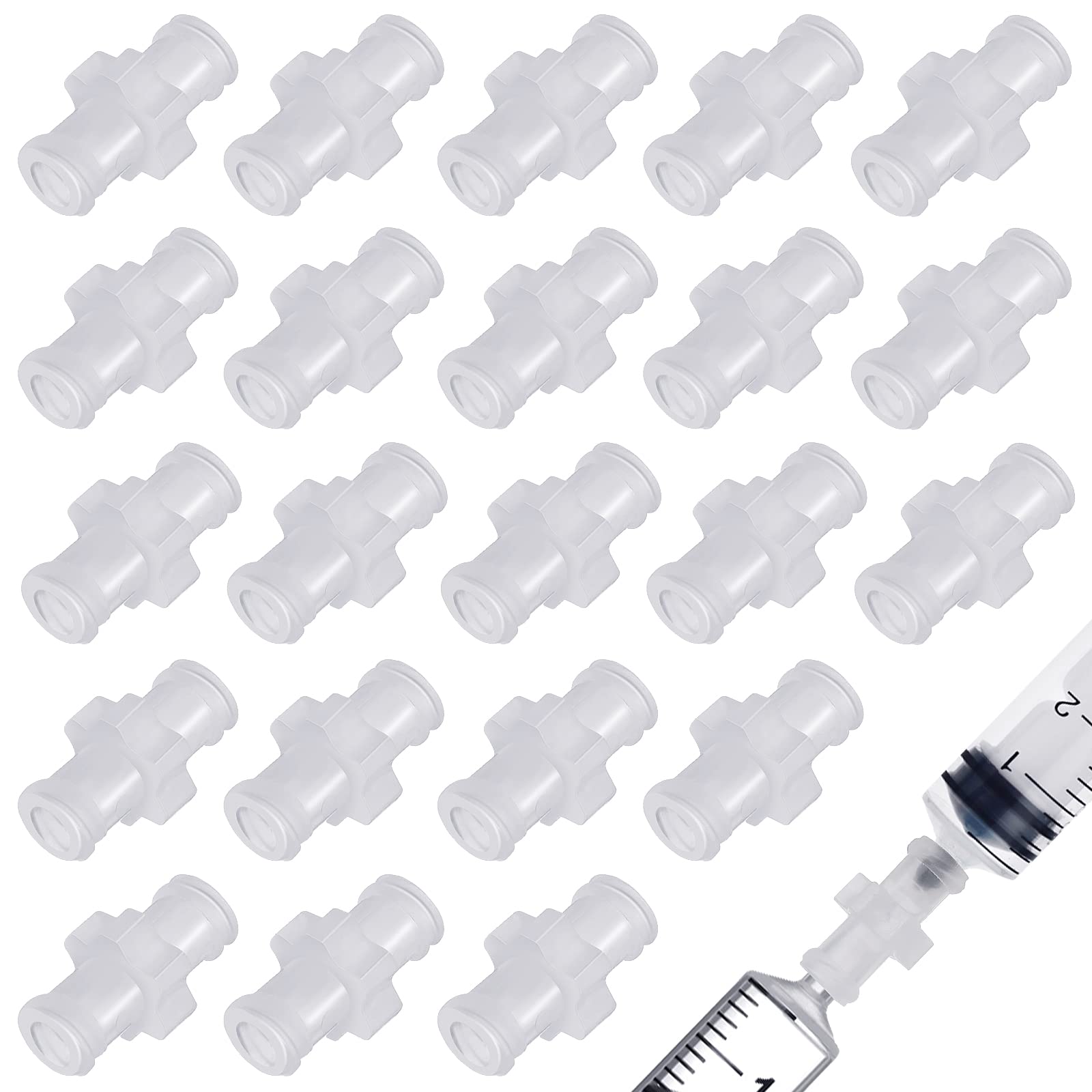 30 Pcs Luer Lock Connector Syringe Adapter Syringe Bottle Adapter Syringe Transfer Joint Clear Luer Coupler Lock Connector To Syringe Pp Syringe Adapter Coupler Connector Syringe Coupler Kit