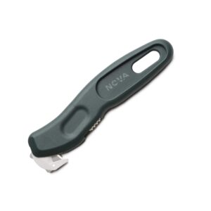 nova nex cutter with replaceable head, ergonomic box cutter, stretch film shrink wrap cutter safety knife