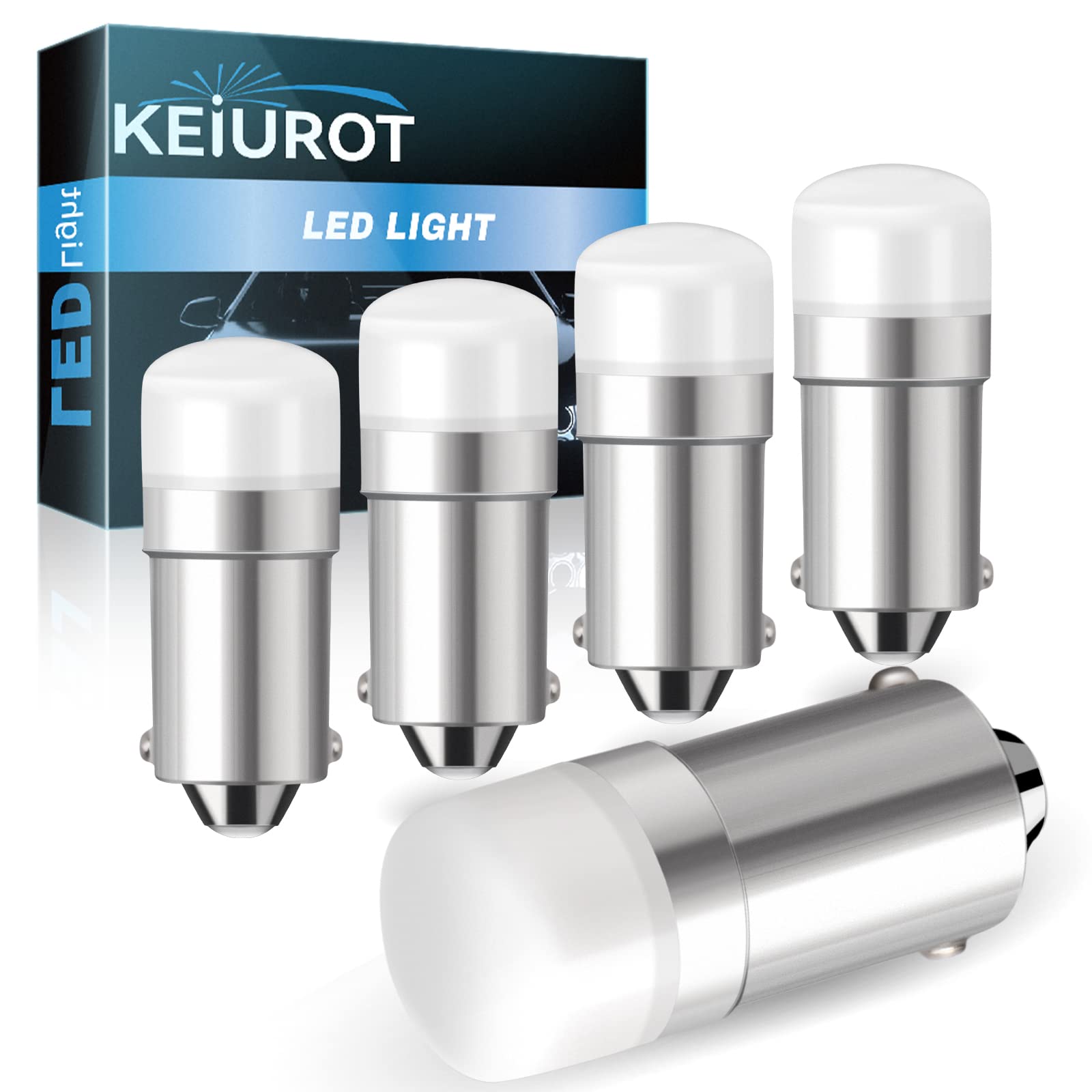 Keiurot 1820 Bulb #313 1445 1813 1816 1815 53 57 BA9S Led Bulb 10-30Volt for Lionel Train Light Bulbs, Instrument Indicator Lights, House Number Light Bulb 1818 1819 1893 Warm White 5Pack