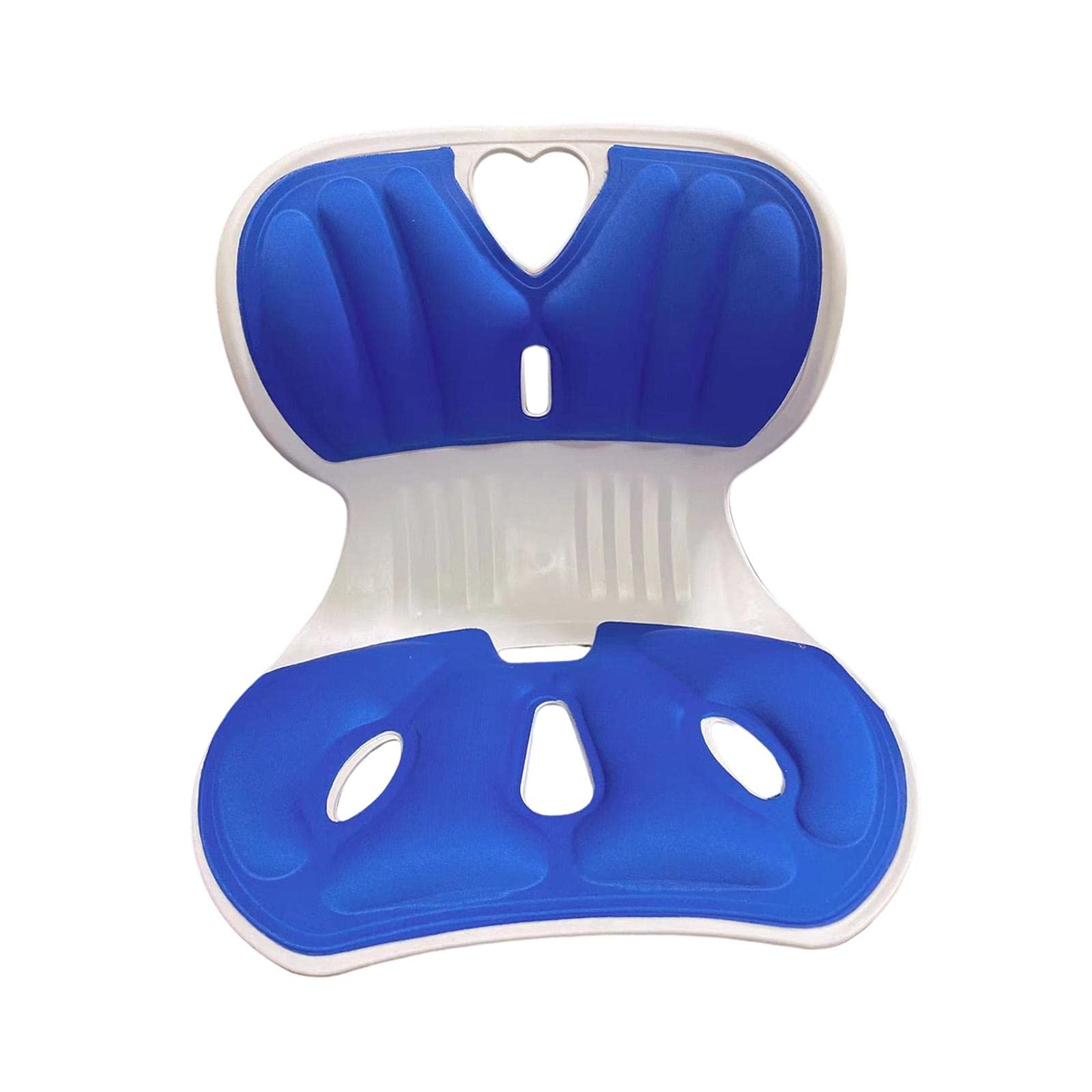 Lower Back Support Backrest Cushion Ergonomic Chair Posture Correction Attachment Sitting Back Posture Correction for Office Chairs Home Work, Blue