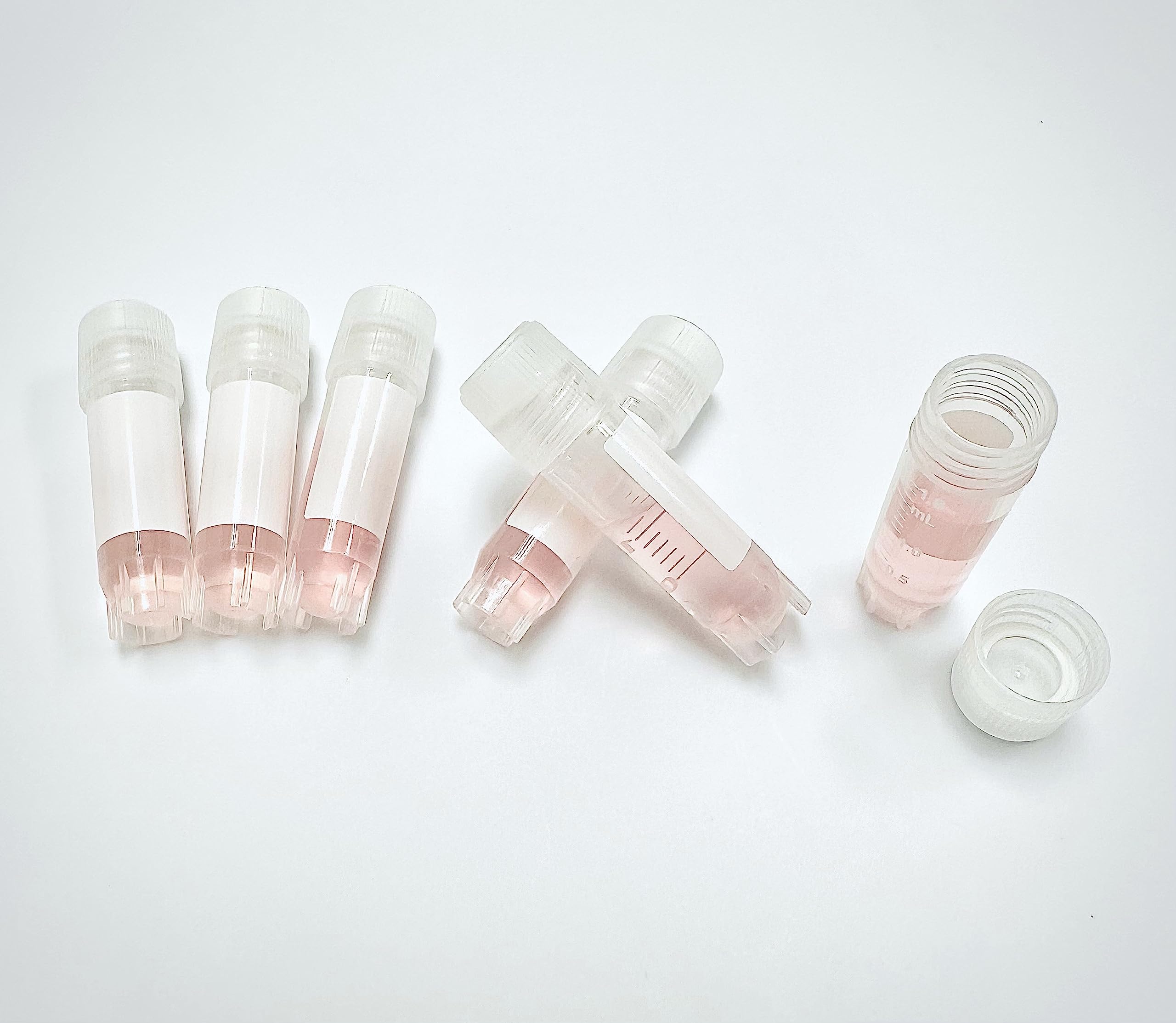 Cryogenic Vial, 2 mL, Sterile, RNase & DNase Free, 50 Pcs/Bag, Thickened Tube Wall, Made from high Quality Polypropylene