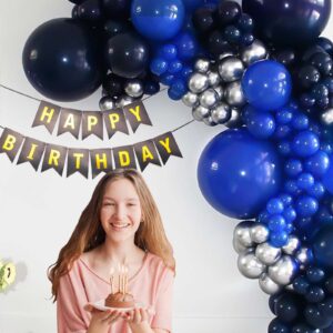 RUBFAC 36in Royal Blue Giant Balloons, 5pcs Royal Blue Latex Helium Balloons for Birthday Party Photo Shoot Graduation Baby Shower Decoration