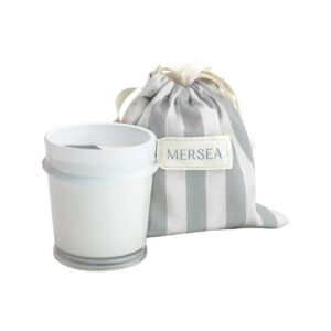 mersea luxury sandbag candle - scented candles, saltaire, 6.5 oz